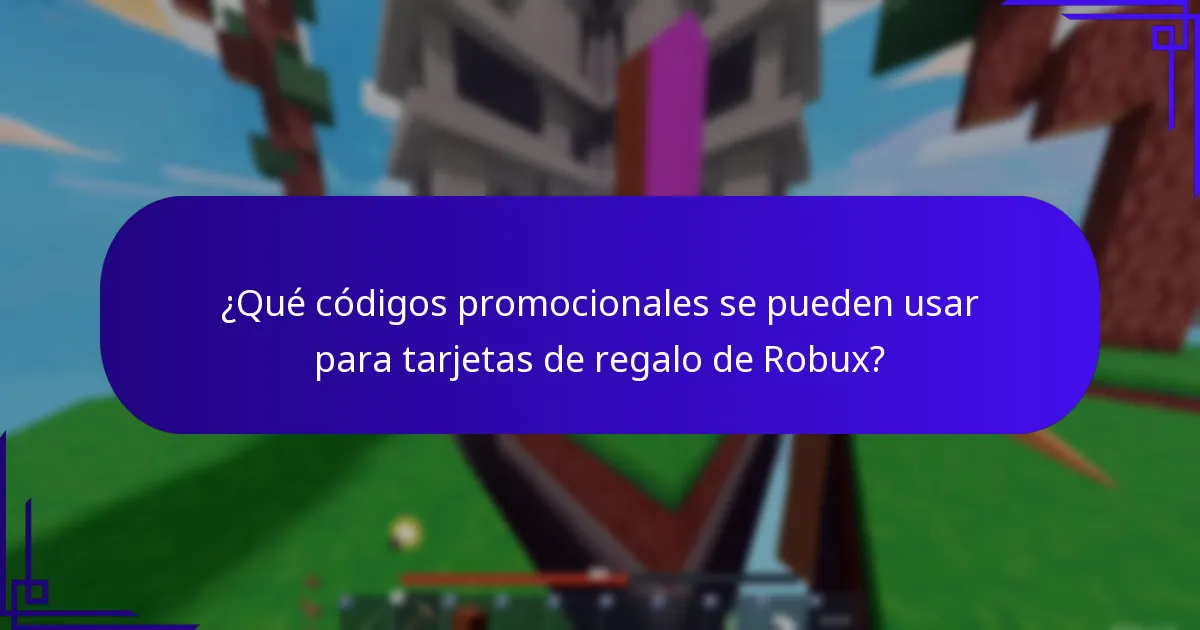 ¿Qué códigos promocionales se pueden usar para tarjetas de regalo de Robux?