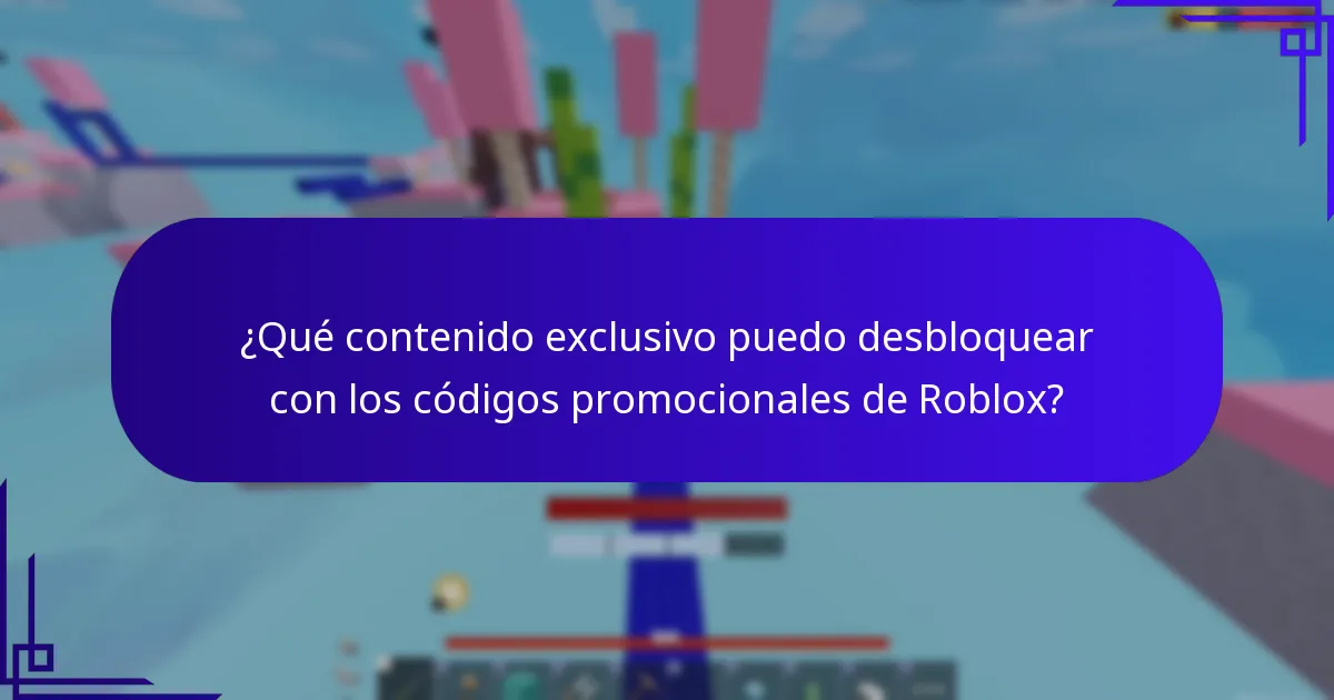 ¿Qué contenido exclusivo puedo desbloquear con los códigos promocionales de Roblox?